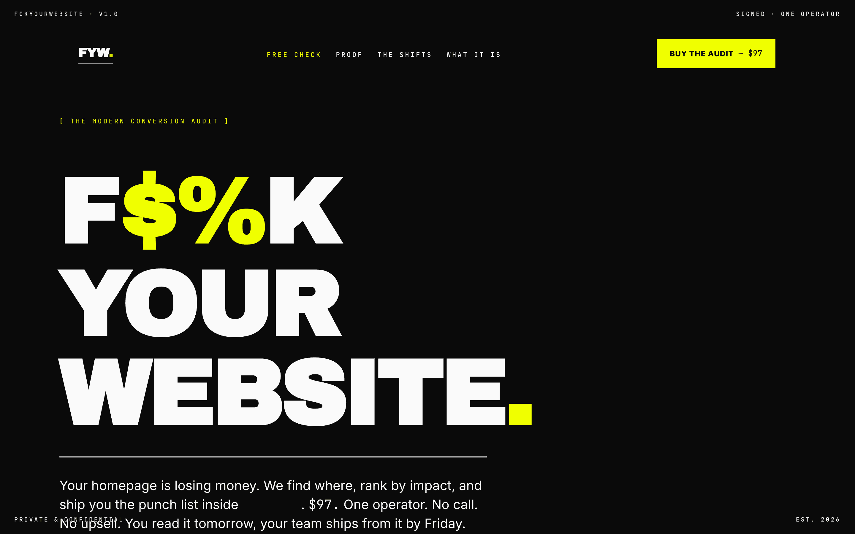 FckYourWebsite screenshot